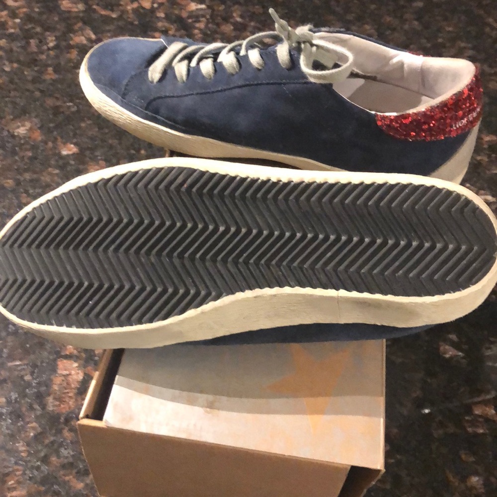 Golden Goose navy suede-red glitter - Picture 3 of 4